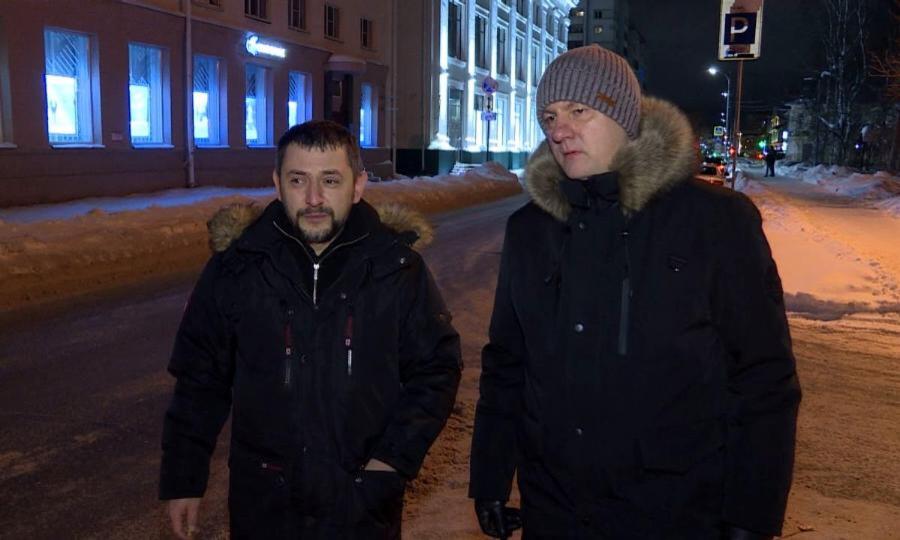 Глава Архангельска Дмитрий Морев провел рейд по уборке города от снега