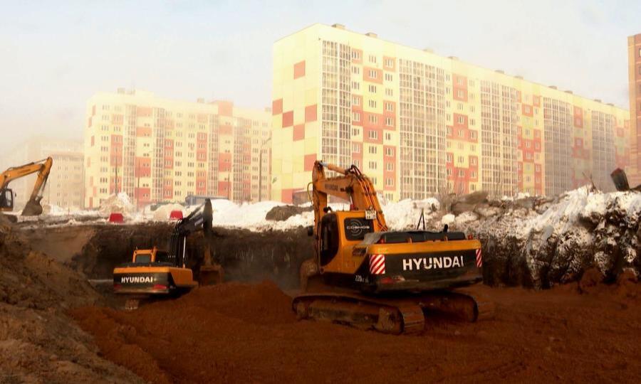В Архангельске полным ходом идет строительство автомобильной дороги на Московском проспекте
